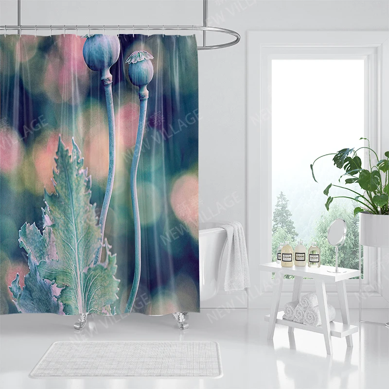 Waterproof fabric shower curtains Bathroom curtain accessories Bath curtain for shower 180x200cm 240*200 plant boho decoration