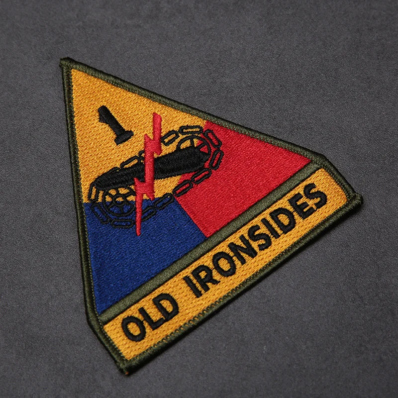 WW2 Fury براد بيت سترة عسكرية التصحيح موحدة الجيش الأمريكي رجل شارة التطريز الحديد على/خياطة على