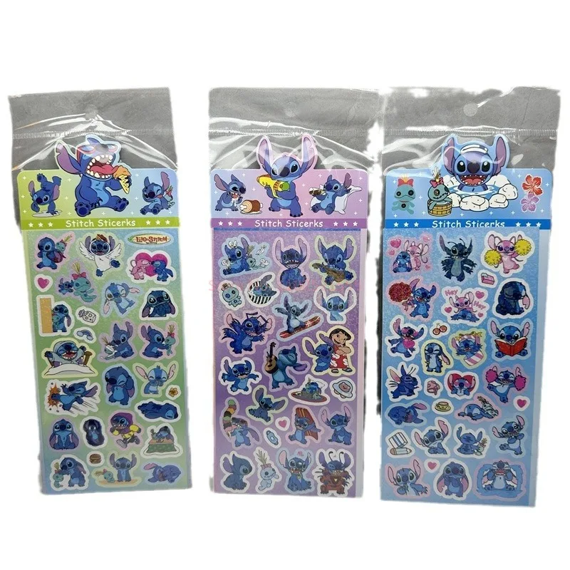 100pcs/Lot Disney Cartoon Lilo & Stitch Sticker Kawayi Stitch Diy Sticker Student Stationery Wholesale Gift