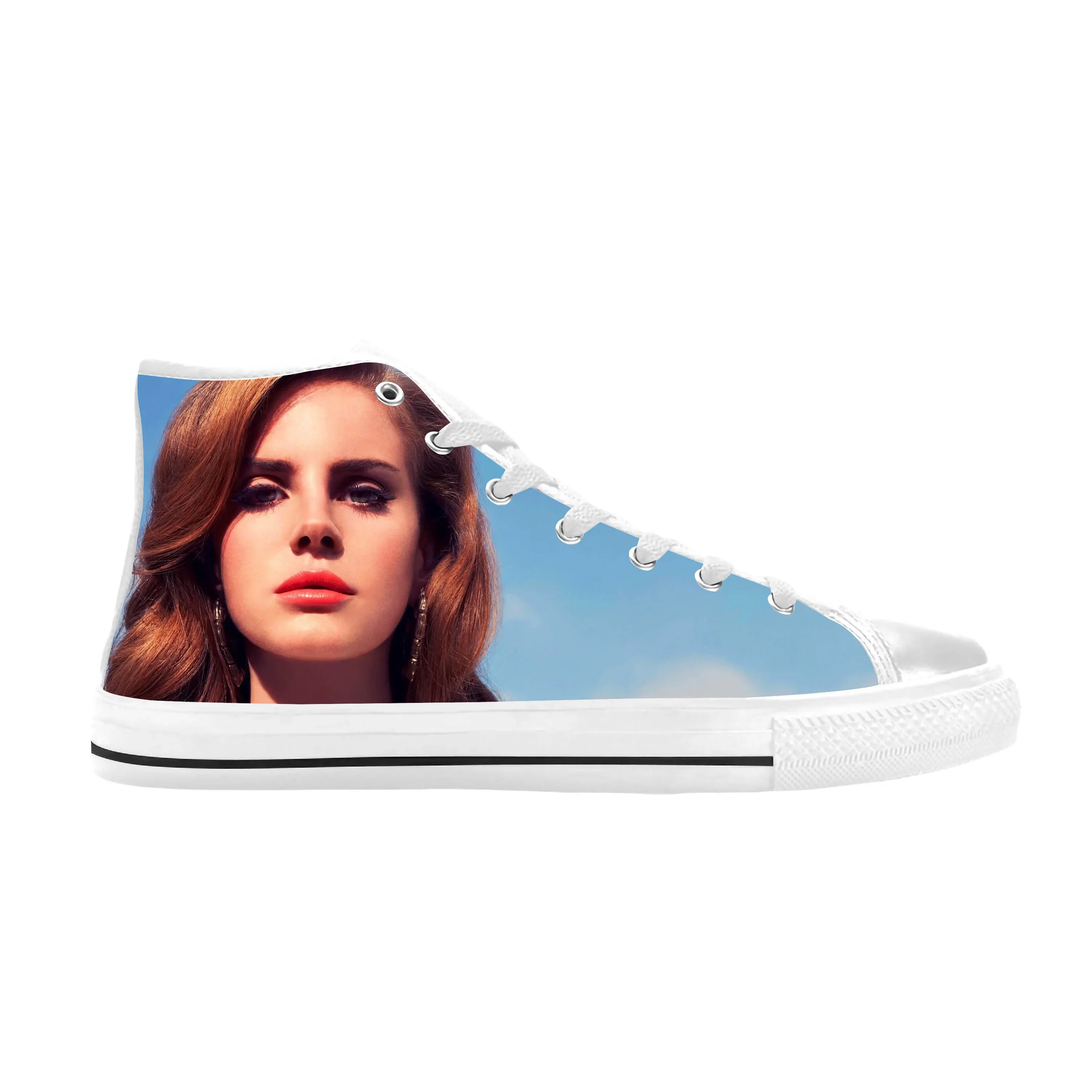 Lana Del Rey Pop Singer Music Born to Die Fashion Casual Cloth Shoes High Top confortevole traspirante 3D Print uomo donna Sneakers