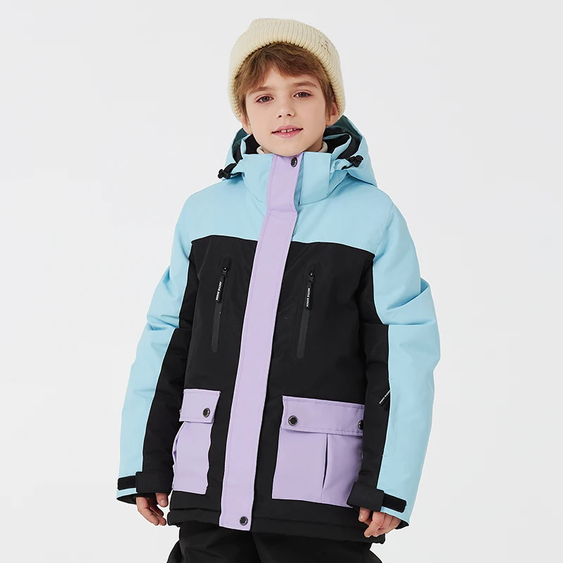 

Children's Snow Suit, Snowboard Clothing Sets, Outdoor Sports Wear, Ski Coat and Strap Pant, Kids Costumes, Boy and Girl, -30
