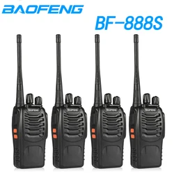 Baofeng-Talkie Walperforé Bf888s, Radio Comumicador Vhf Walkman Touristors Band UHF 400-470 MHz, 4Pcs