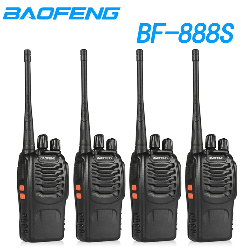 Baofeng Bf888s 4pcs Walkie Talkie Baofeng Radio Comumicador Vhf Walkman Dual Band UHF 400-470 MHz