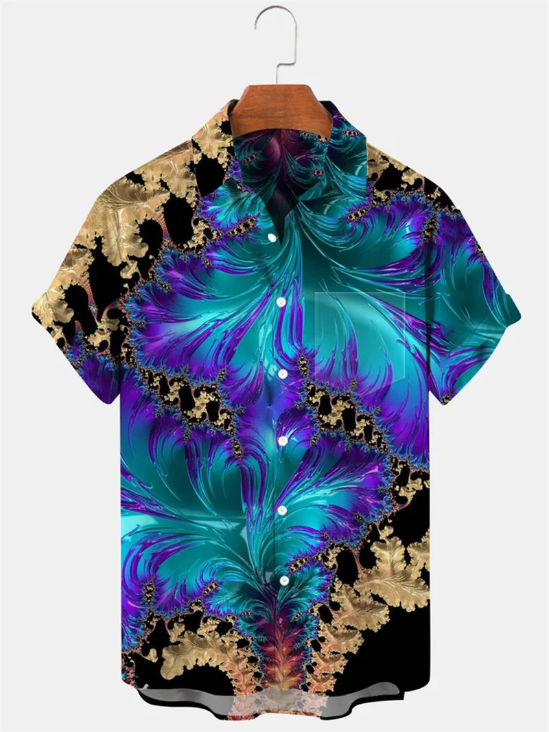 Men's casual shirt 2025 short sleeved Hawaiian men's top street outdoor soft, lightweight and comfortable oversized