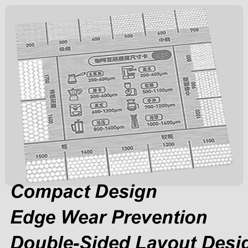 

Coffee Grind Measurement Cafe Ground Reference Card High Precision Coffee Grind Reference Chart Card For Cafe Home Kitchen