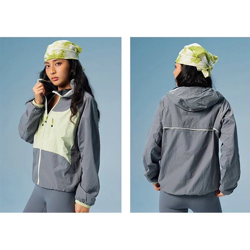 Unisex Lightweight Water-Repellent Hooded Jacket  Adjustable Cuffs for Hiking, Urban Commute & Outdoor Casual