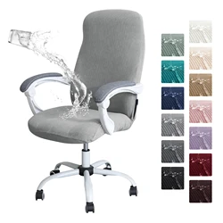 Jacquard Office Computer Chair Cover, Repelente de Água, Protetor de Poltrona, Elastic Stretch, Anti Sujo, Removível