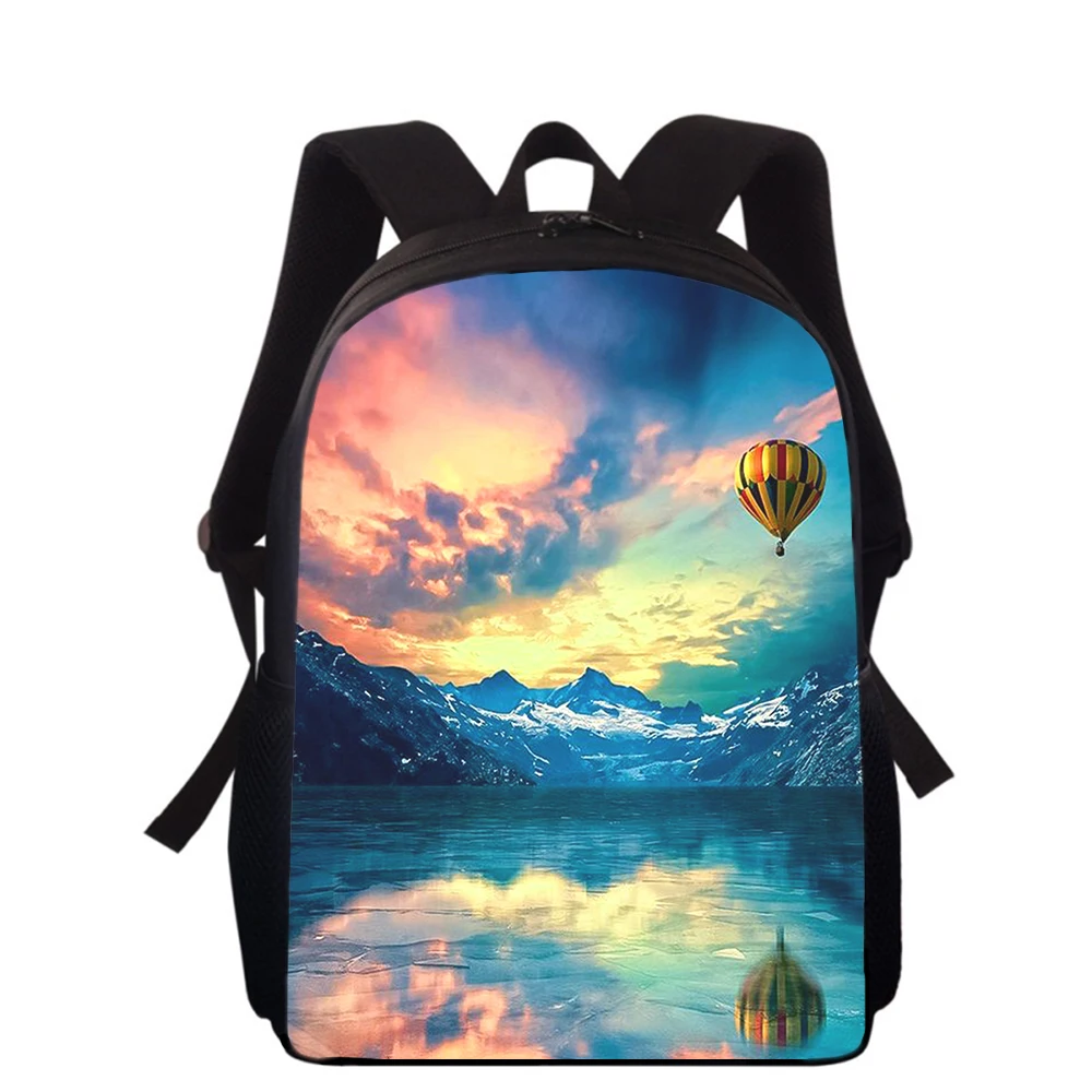 Ho tair Balloon Sky 15” 3D Print Kids Backpack Primary School Bags for Boys Girls Back Pack Students School Book Bags