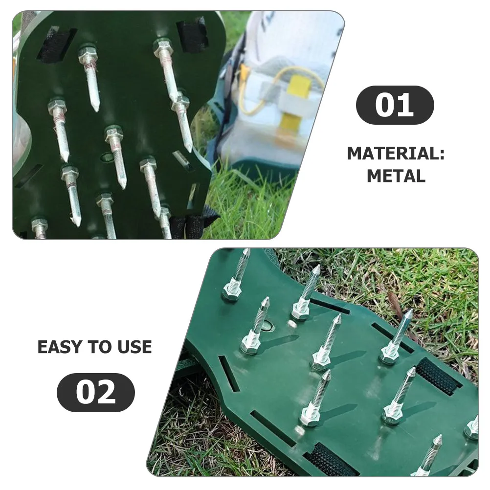 26Pcs Lawn Aerator Spike Metal Soil Nails Durable Lawn Aerator Shoe Accessories for Professional Gardening Tools