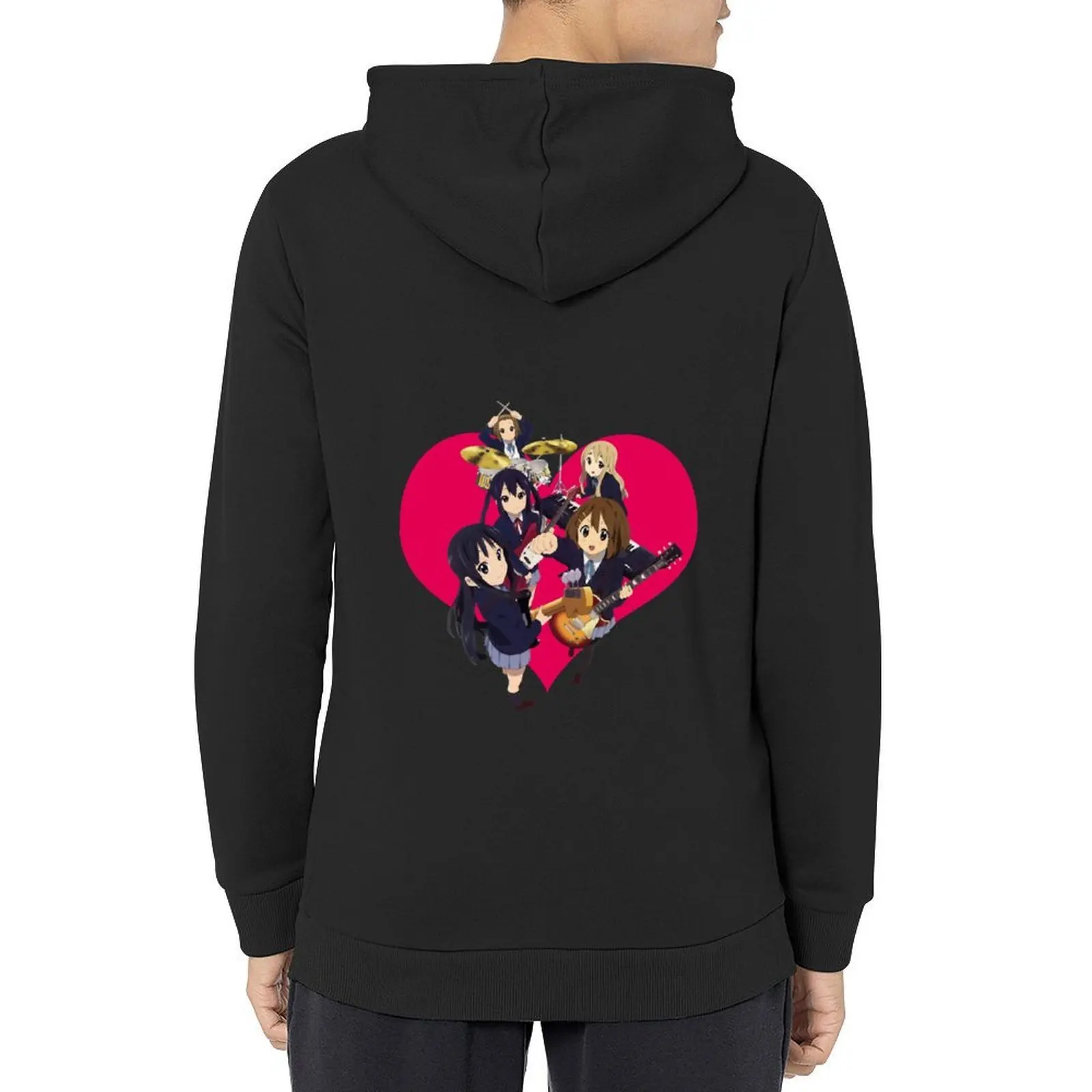 K-ON Anime and manga Heart Hoodie أزياء الرجال النمط الياباني الرجال مصمم الملابس الملابس الجمالية رجل هوديي