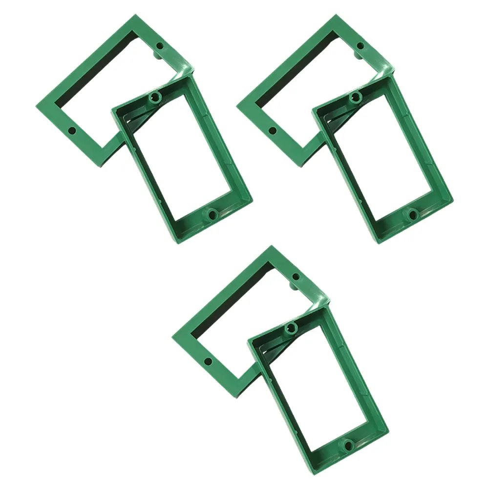 6 Pieces Socket Box Extender Set For Residential And Commercial Installation 9.3x5.7x1.3cm ABS Plastic Outlet Extension Frame