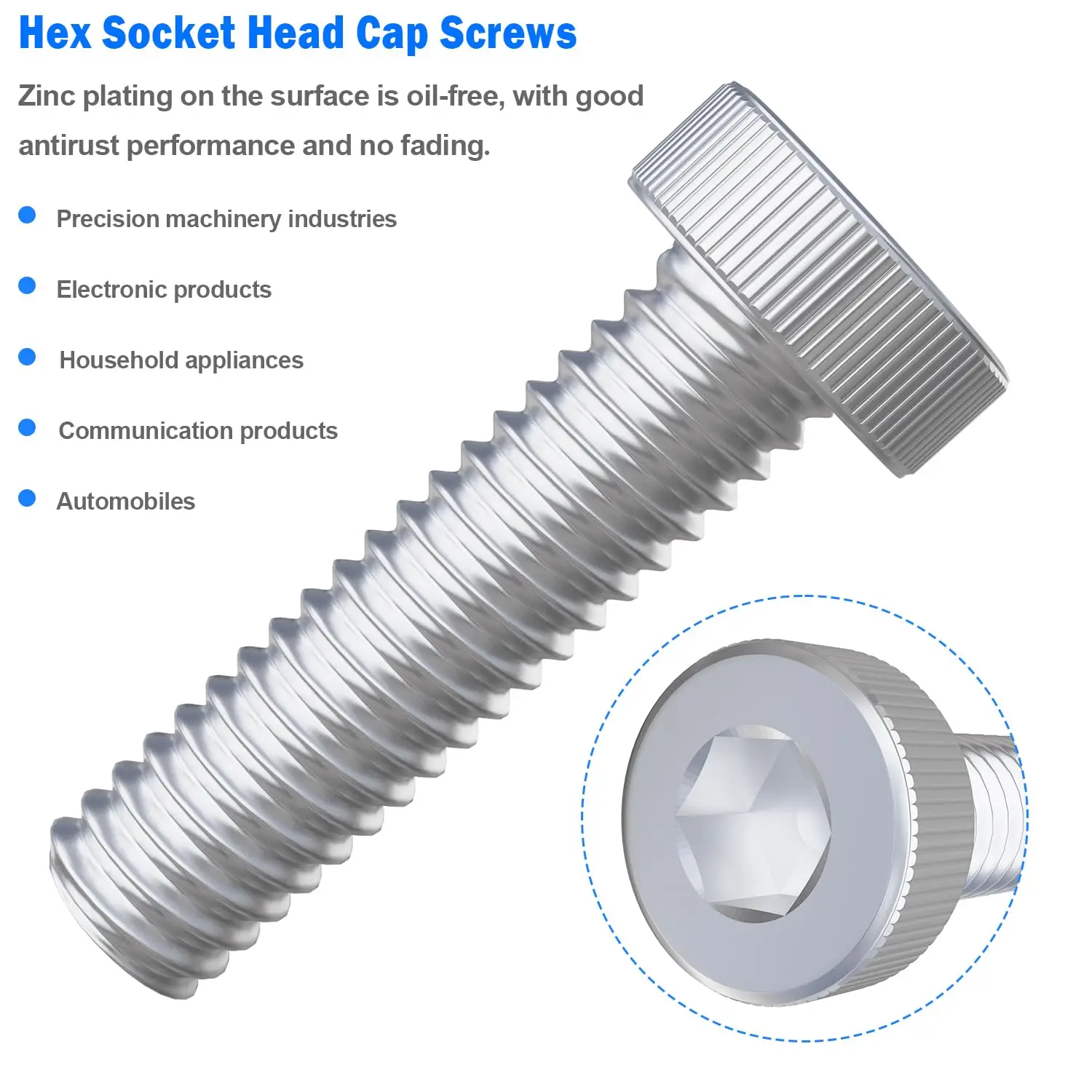 

M2.5 screw combination set, M2.5 x 4/6/8/10/12/16/20/25mm hex socket screw and nut kit, 304 stainless steel assorted screws with