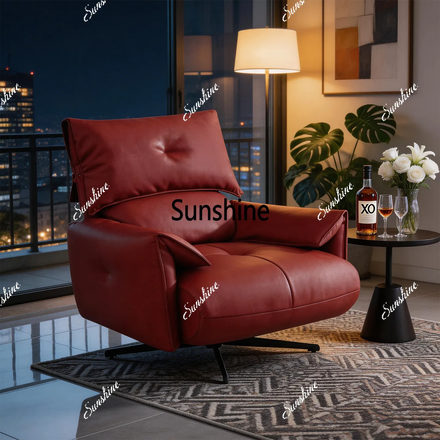 Living room balcony rotating chair, single sofa leisure chair