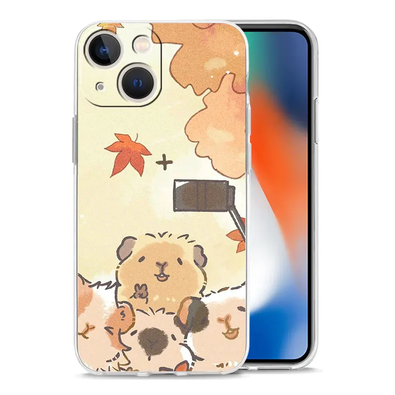 아이폰 16 케이스, 아이폰 15 12 13 14 16 Pro Max X XR XS Max 15 Plus 아이폰11 커버, 귀여운 기니피그/카비 동물 디자인 폰 케이스