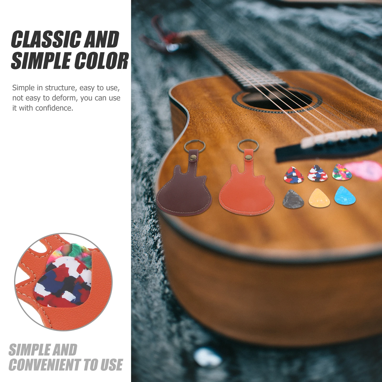 

Pick Storage Bag Guitar Plectrum Organizer Holder Electric Acoustic Cases Holders