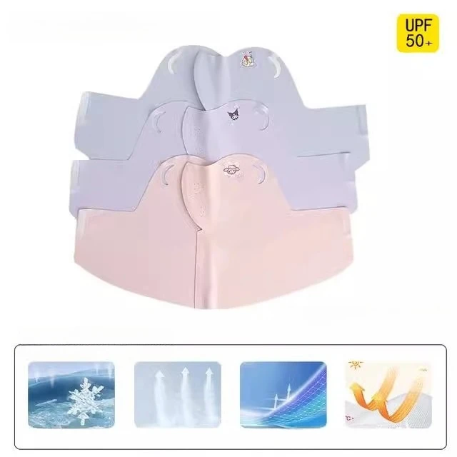 Miniso Children's Mask Class A Ice Wire Sunscreen Mask Outdoor UV rays 3D Face Protection and Cooling Feeling with Eyes