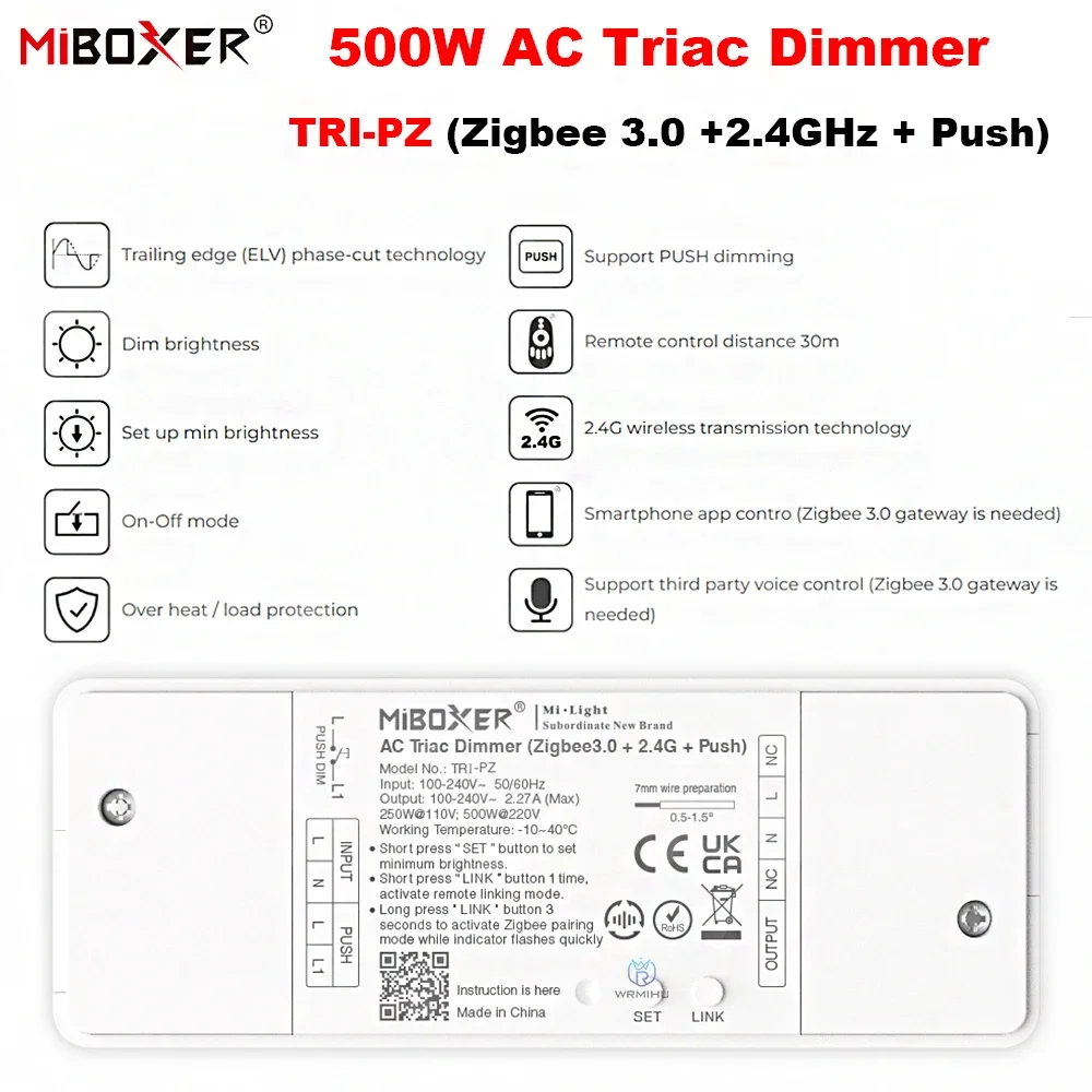 lampadas led dimmable triac dimmer triac brilho ajustavel zigbee 30 24ghz push google home alexa 500w triac 01