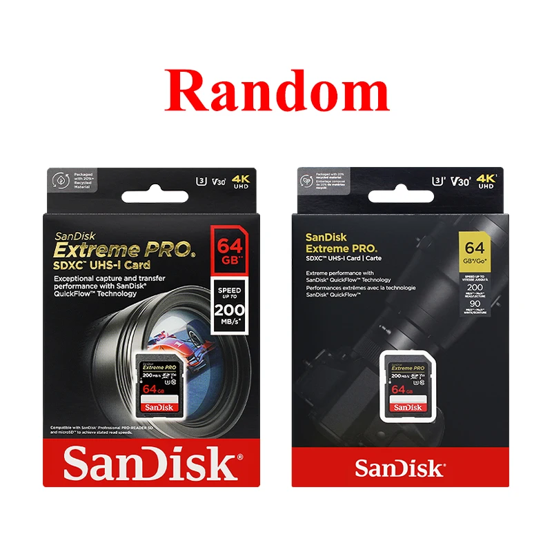 100 % Original Sandisk SD-Karte Extreme Pro Speicherkarte 32 GB 64 GB 128 GB 256 GB V30 High Speed Class 10 U3 SD-Karte für Kamera – Detail 17