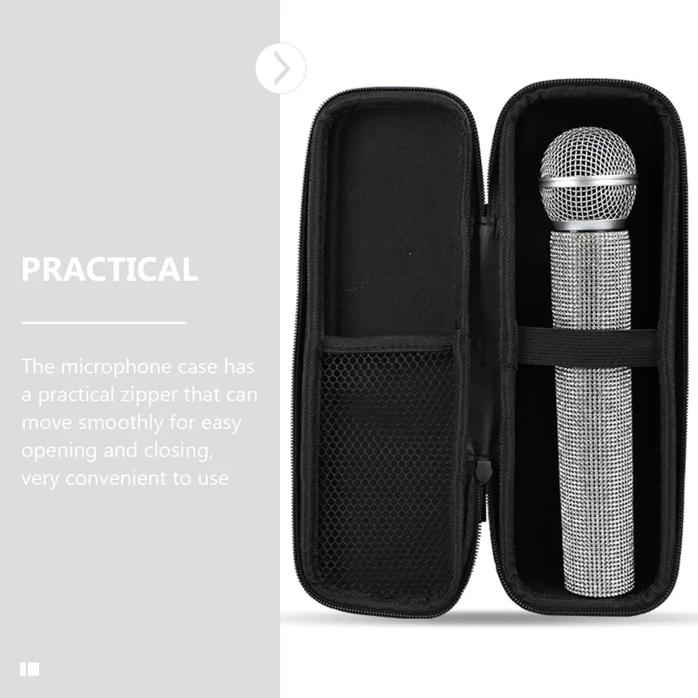 

Microphone Storage Bag Pouch Portable Carry Case Zipper Hard Holders Travel