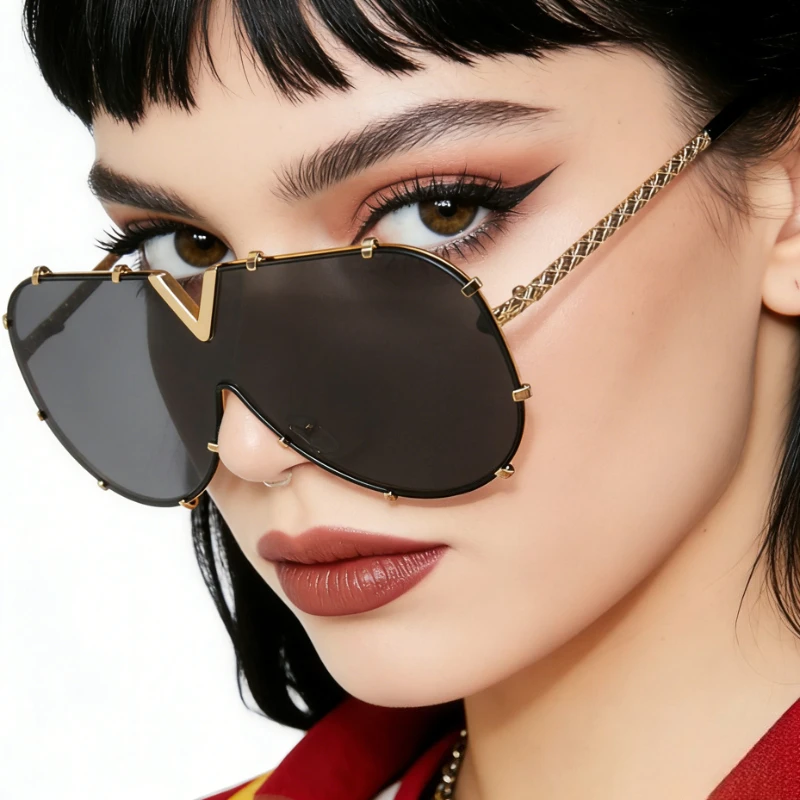 

Мужские и женские модные солнцезащитные очки оверсайз для вождения, путешествий и уличной фотографии, стильные, с защитой UV400