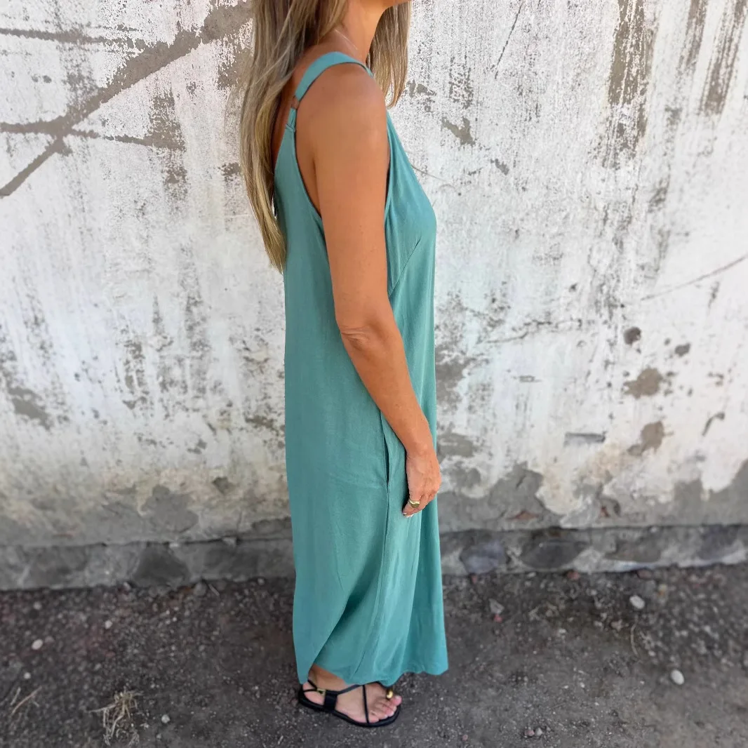 2025年の新しいサマーコートゥールラインは、プレーンなゆったりとしたドレス、タンクトップドレス、セクシーなスリングドレスです。