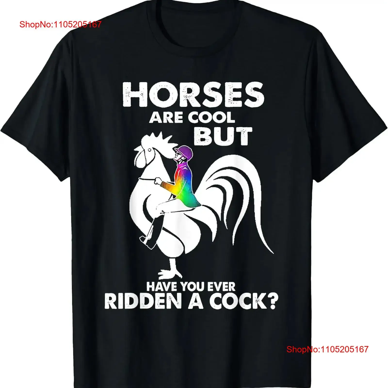Horses Are Cool But Have You Ever Ridden A Cock Cotton T Shirt Made In Usa vintage Washed designer clothes Soft fashion