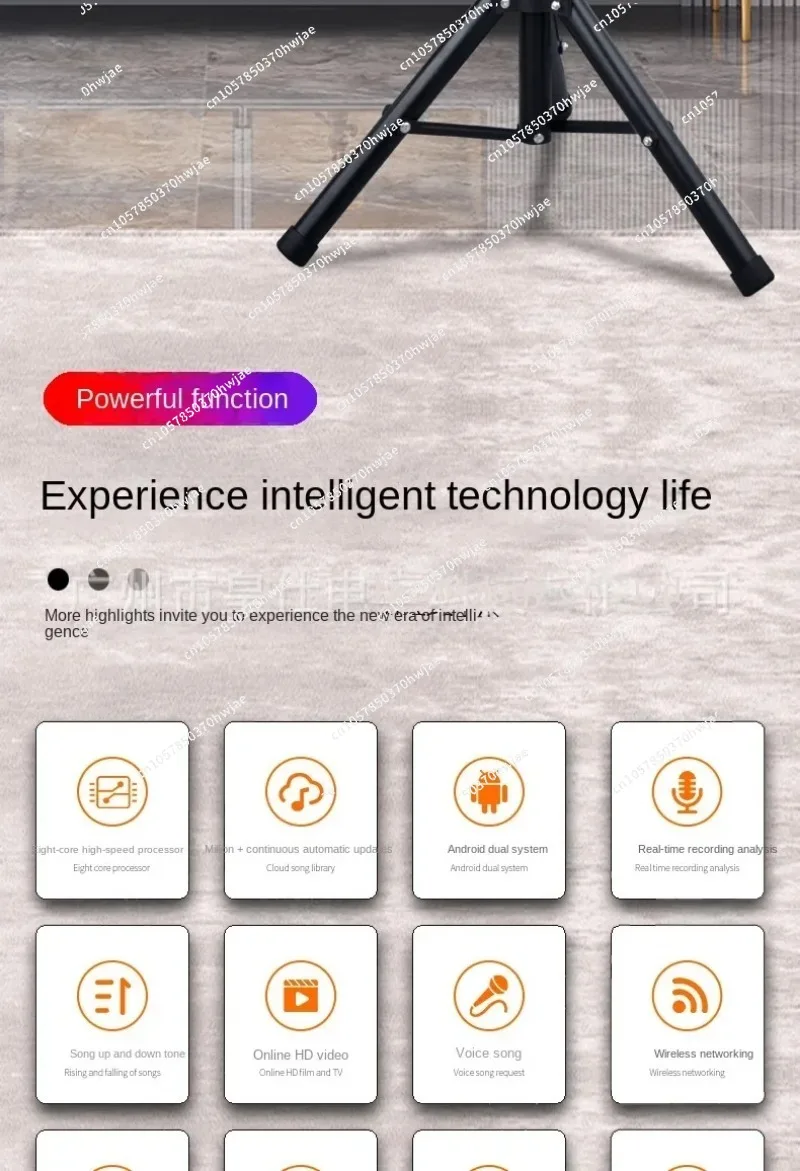 المحمولة في الهواء الطلق VOD المنزل كاريوكي الكل في واحد الأسرة KTV ساحة الرقص ذكي صوت آلة الكاريوكي