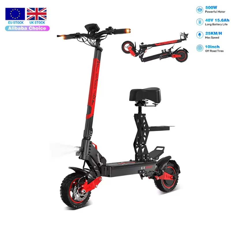 250W Aluminum Alloy Foldable Waterproof LED Light Two-Wheel Portable Adult Scooter 10inch 120kg