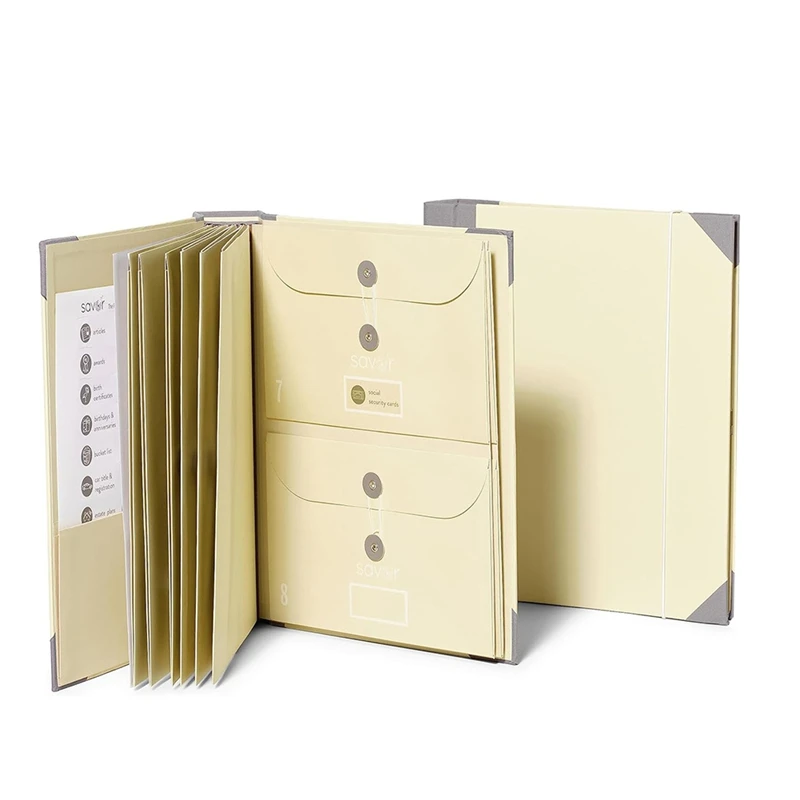 Accordion File Organizer, Expanding File Folder With Notebook & Storage Bag Accordion Folder For Office/School