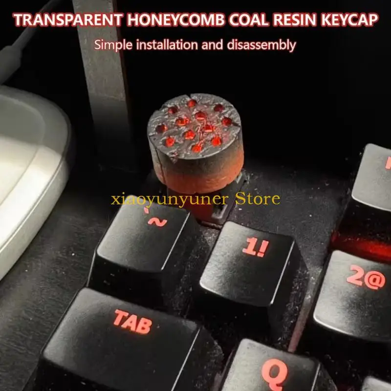 P9JB Resilient Honeycombs Coal Pattern Keycap for Professional Programmers and Gamers
