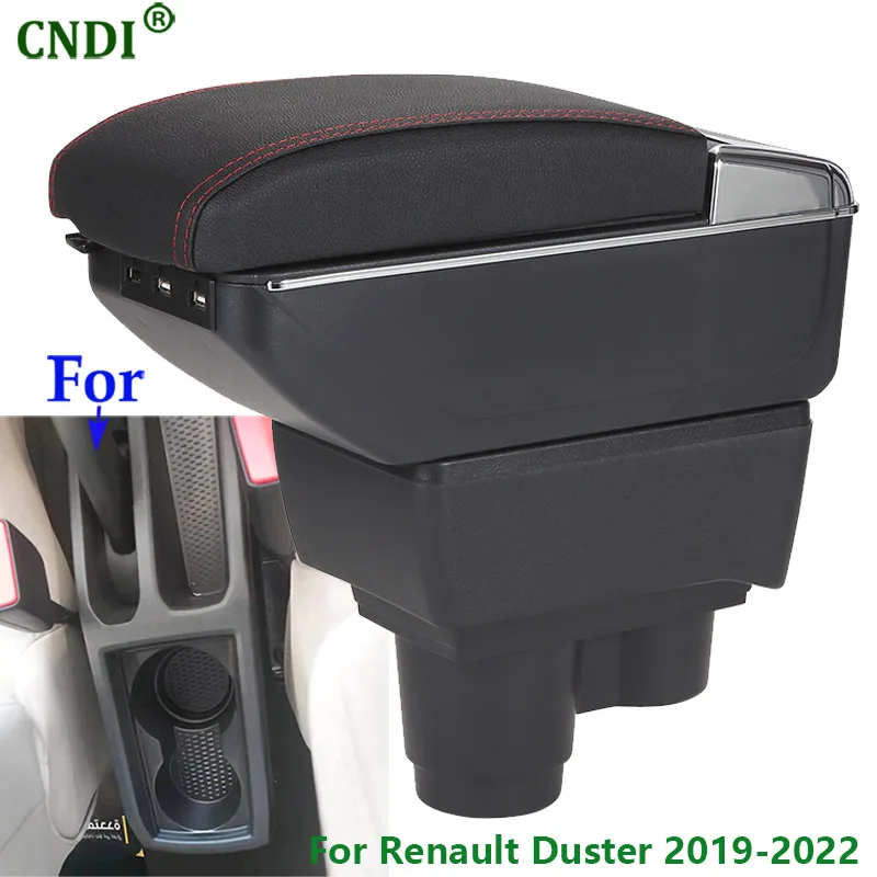 For Renault Duster Armrest Box For Dacia Duster Car Armrest 2019-2022 Retrofit parts Storage Box Decoration Car Accessories