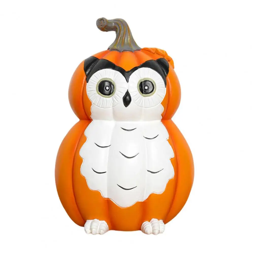 Halloween Decoration Whimsical Halloween Pumpkin Figurines Cartoon Fox Raccoon Night Owl Resin Statues for Indoor for Festive