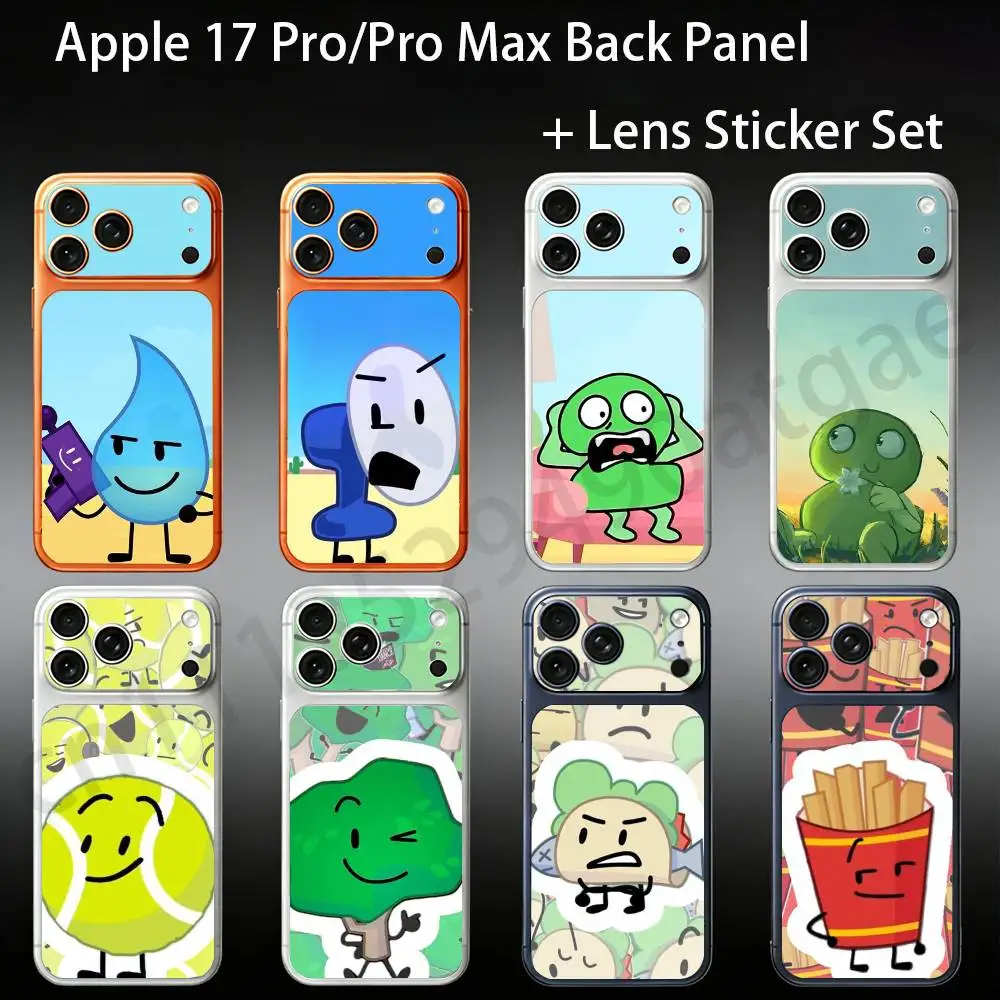 

Bfdi Battle For D-Dream Island For iPhone 17proMax/17pro Full Cover Decal Skin Wrap Colorful Rear Protective Sticker Film