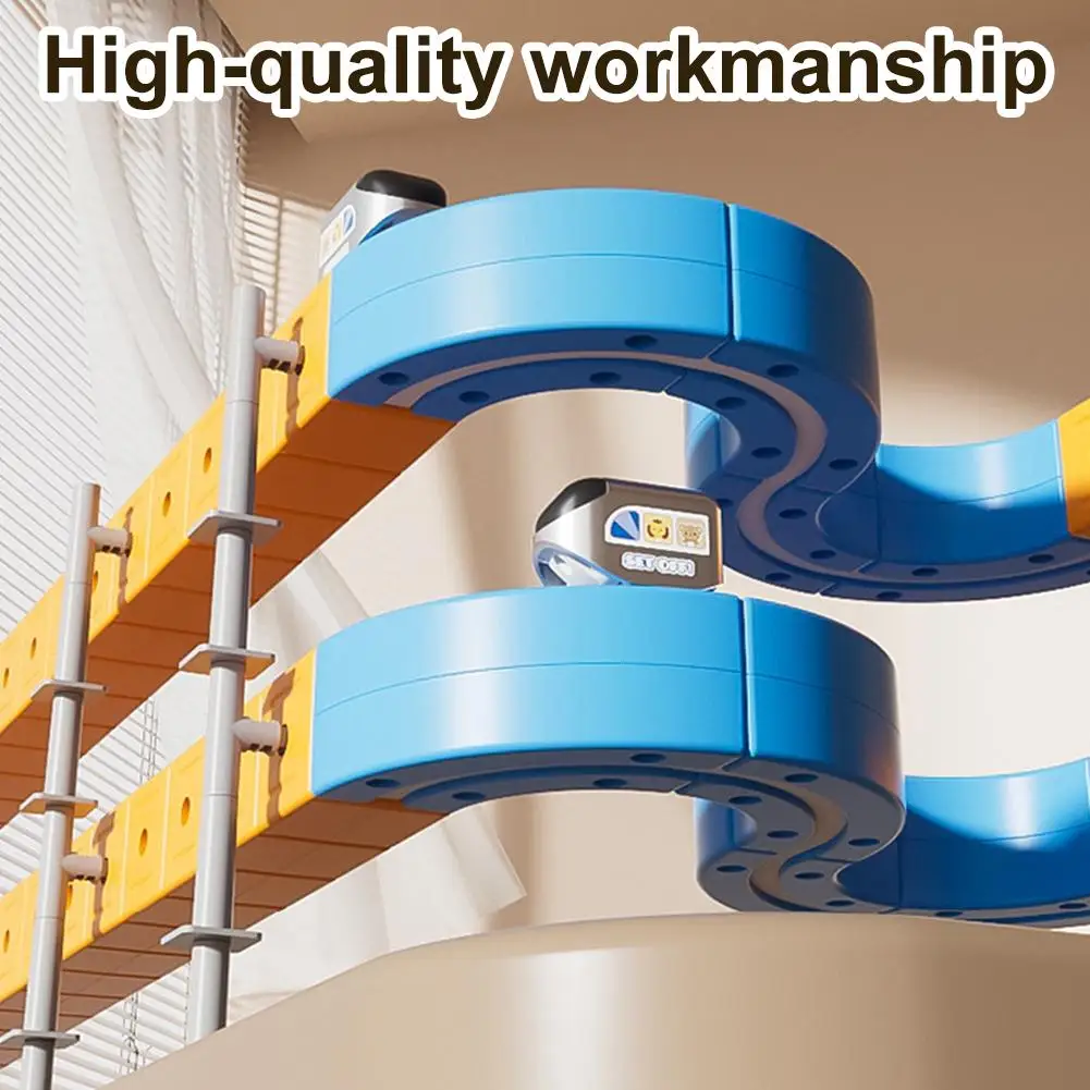 Ulepszone Magnetyczne Klocki Szynowe DIY, Edukacyjne Zabawki, Magiczna Torowa Kolej, Konstrukcja, Prezent dla Dzieci