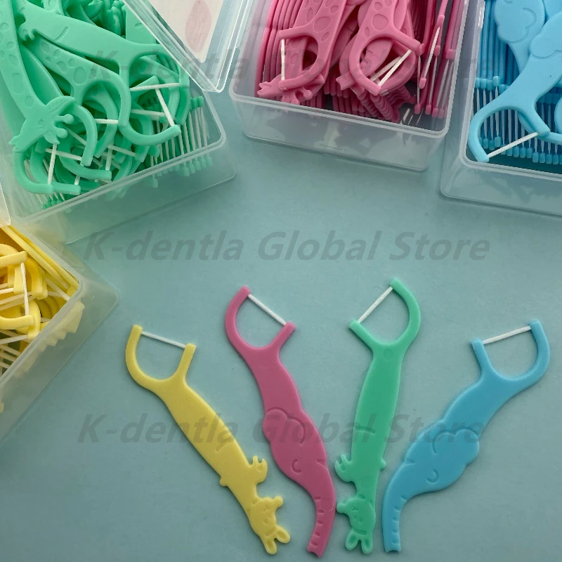 16×40Pcs/Box Children Flosser for Tooth Cleaning Interdental Brush Dental Floss Care Oral Hygiene Toothpicks Dentistry Beauty