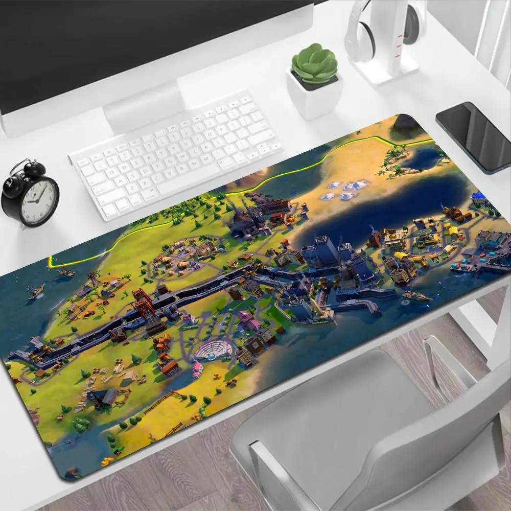 Civilization VII Mousepad Gamer Mouse Pad Non-Slip Mouse Mat Game Professional Large Locking Edge Desk Mat Computer Keyboard Pad