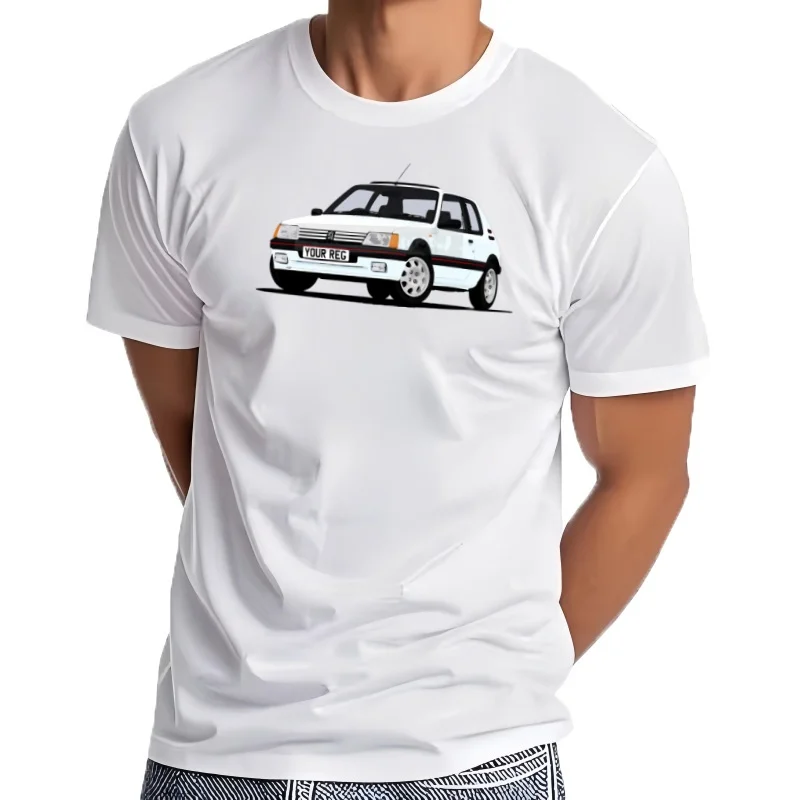 CAMISETA 205 GTI 1.9 CAR ART. PERSONALISE IT camiseta de hombre guay con cuello redondo