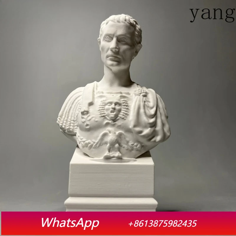 

Caesar Plaster Statue Desk Decoration Artwork Ornaments Caesar Characters Sculpture Sketching Practice Coloring Teaching Tool