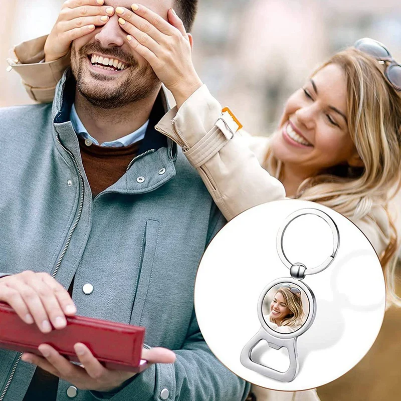 Sublimação Em Branco Chaveiros, Abridor De Garrafas De Metal, Chaveiro, Transferência De Calor De Alumínio Chaveiro, Hot-30 Pcs