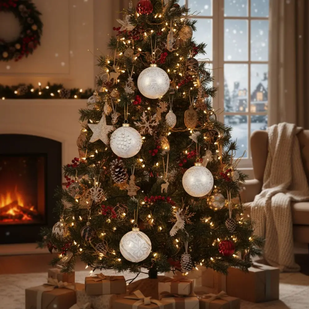 

12 шт. 8-сантиметровые винтажные пластиковые елочные шары для подвешивания, небьющиеся, расписные, для поделок своими руками