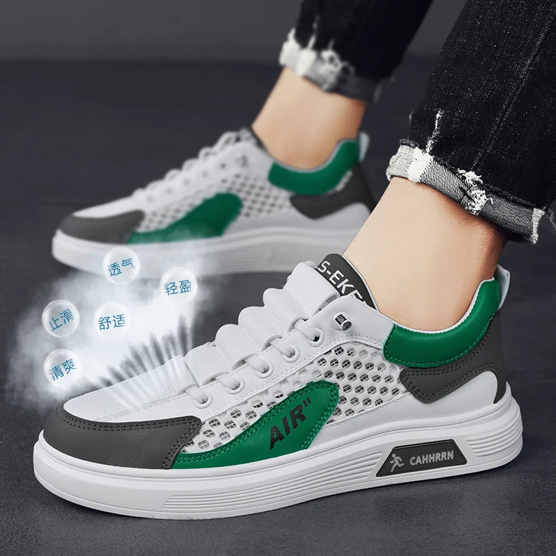 YRZL Men's Sneakers Shoes Board Shoes Non Slip Lightweight Sports Casual Shoes Comfortable Walking Gym Workout Men Board Shoe