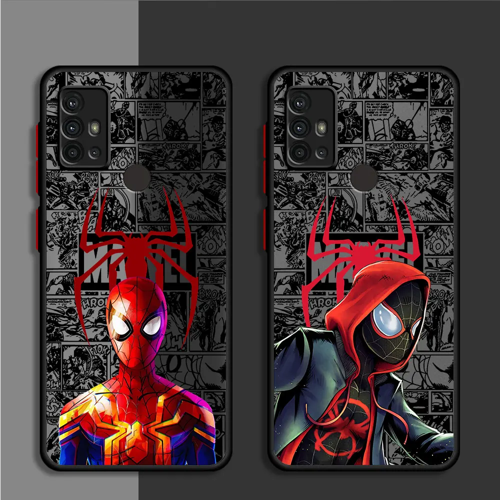 Soft Cover Phone Case for Samsung Galaxy A70s A51 A52 5G A50 A50s A30 A71 A12 A21s A70 A31 A32 Marvel Cute Spider Men