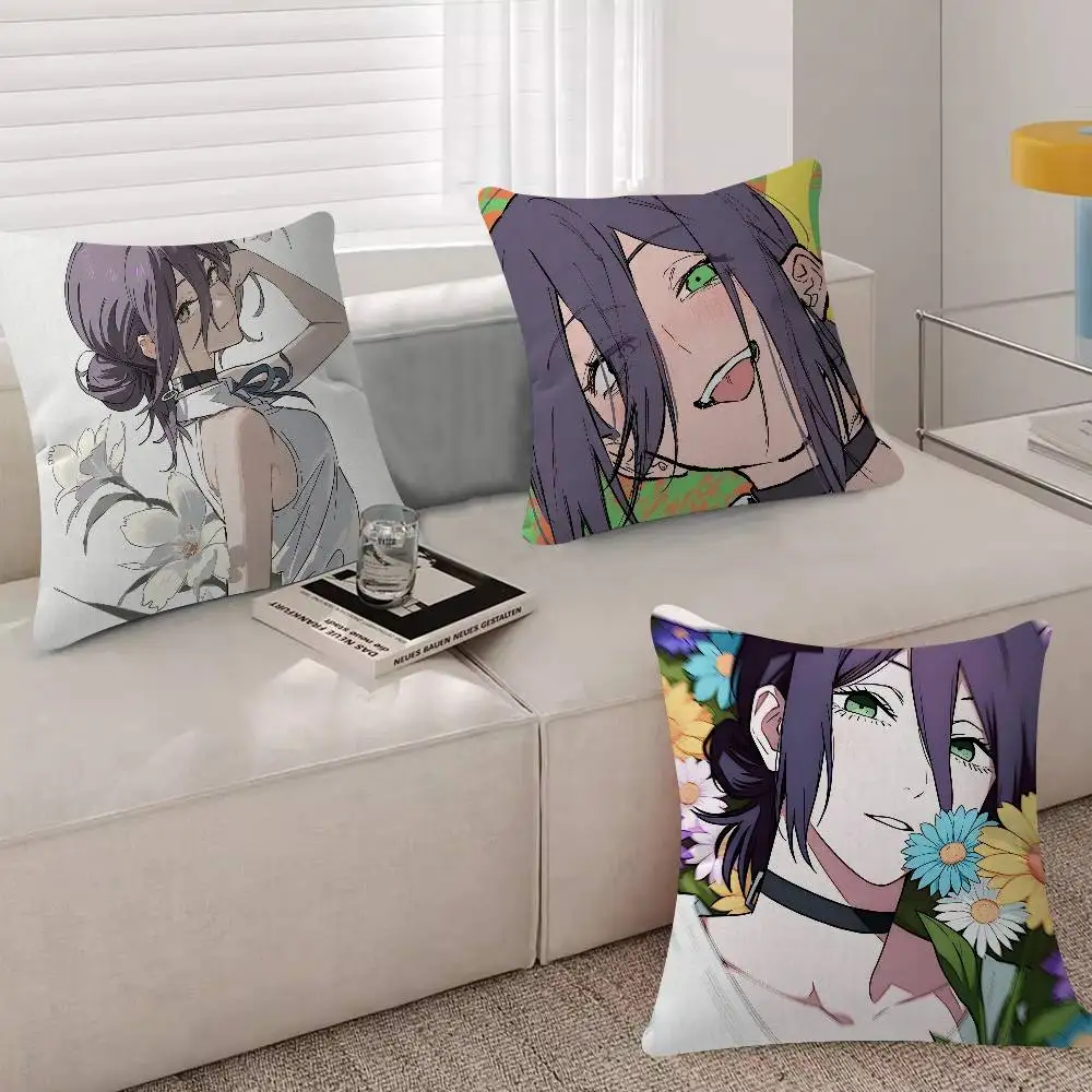 Anime C-Chainsaw Man Reze Arc Pillow Cushion Cover Pillowcase Living Room Sofa Home Decor Customized