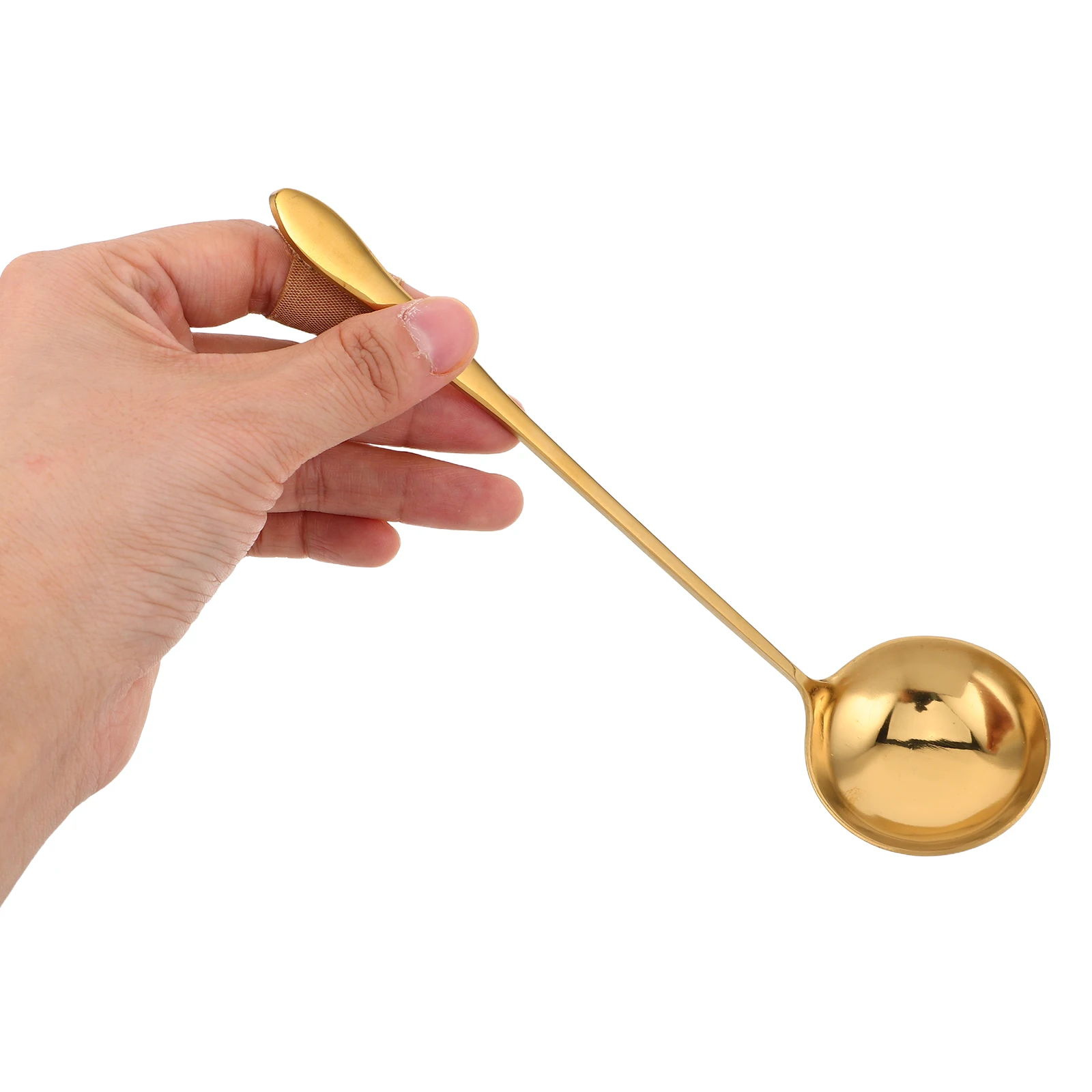 

2Pcs Elegant Gold Silver Stainless Steel Spoons 19cm Long Handle Ideal for Coffee Soup Stirring Serving Home Bar Restaurant Use