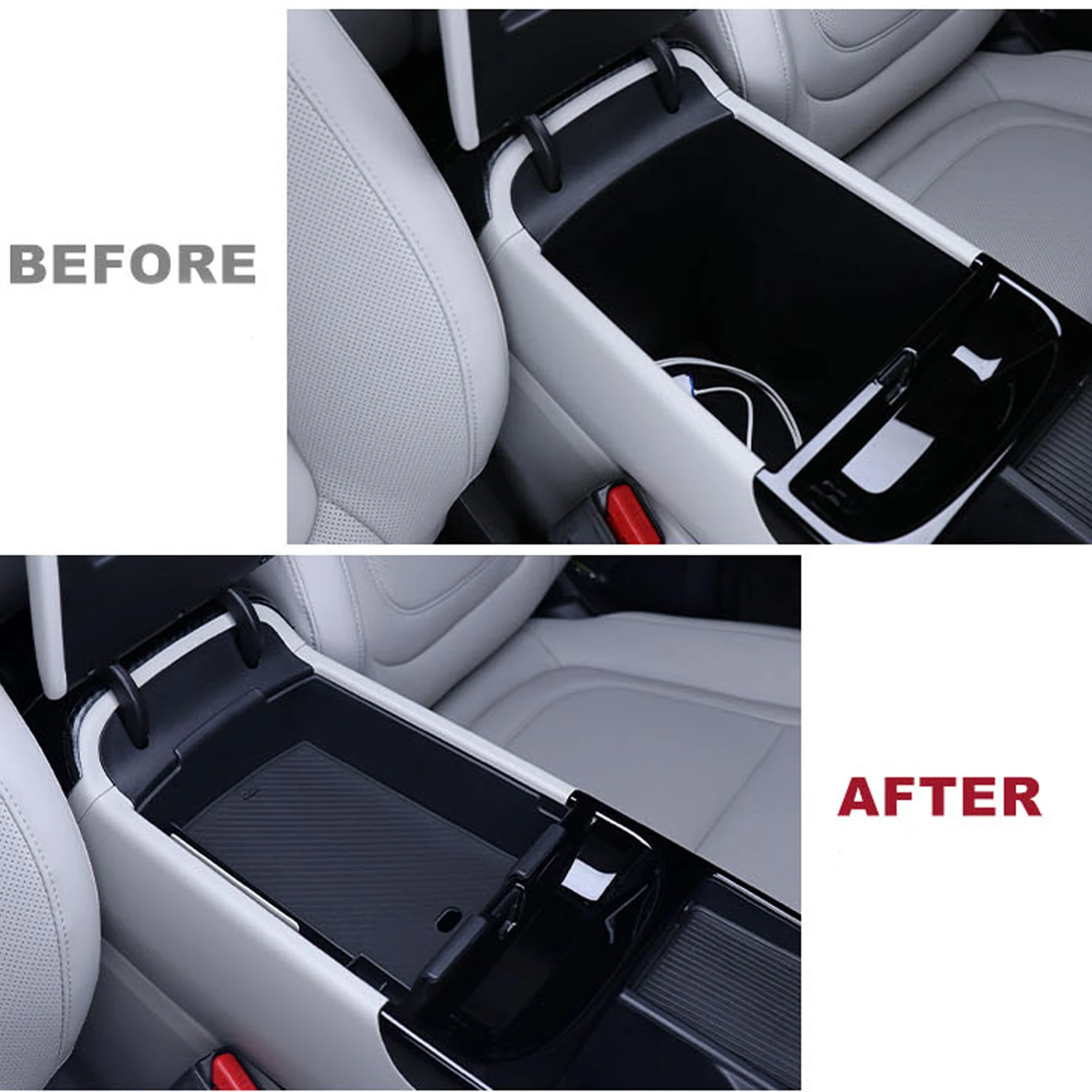 لشركة هيونداي توكسون 2025 2026 مسند الذراع تحت صندوق تخزين حامل مُنظِم صينية سيارة بطاقة مركزية عملة تستيفها الملحقات