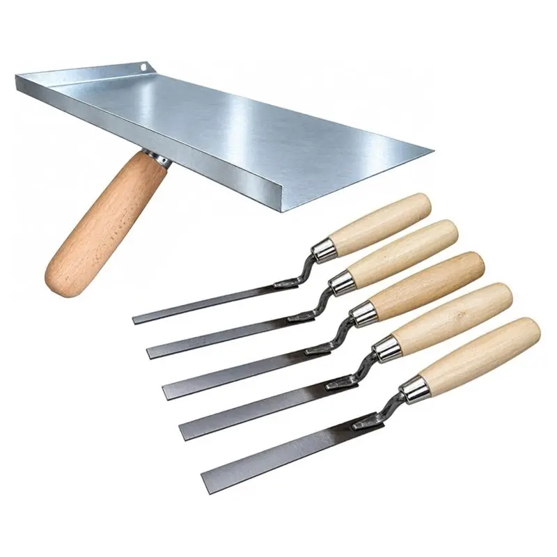 offre-speciale-kit-d'outils-de-reparation-de-briques-avec-mortier-galvanise-et-5-truelles-en-acier-au-carbone-pour-maconnerie