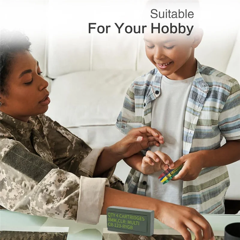 EDT-1PCS Funny Tactical Crayon Case,Crayons Party Favors Funny Edible Crayons For Marines Gifts, With 4 Mini Crayon For Kids