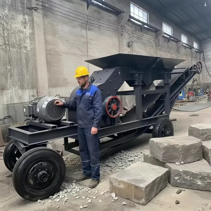 Customized Mobile Gravel Stone Crusher Machine with Magnetite Separator for Mineral Processing and Aggregate Production Plant