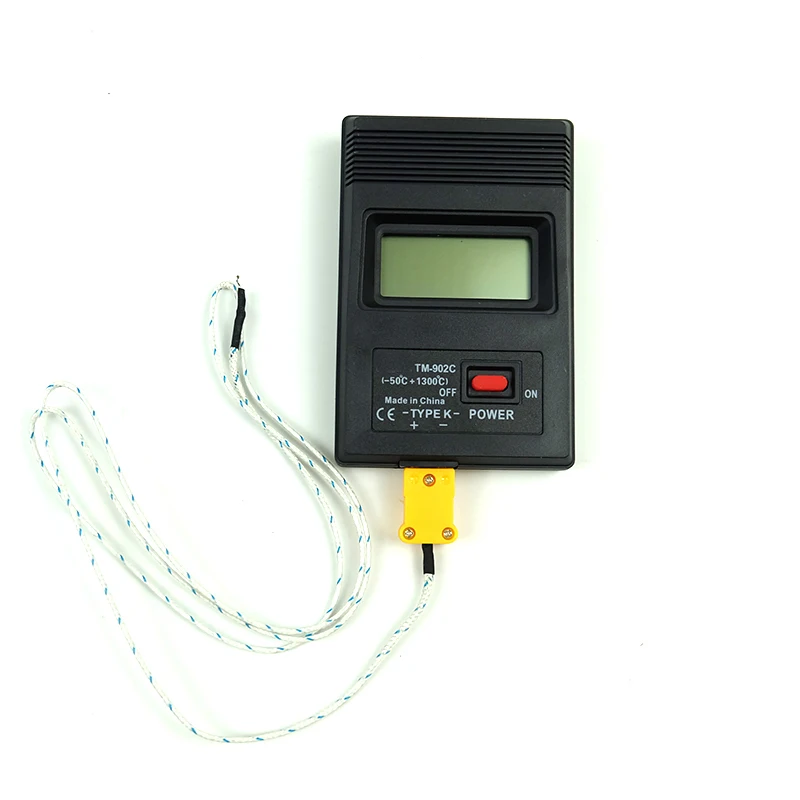 TM902C K-type Digital Thermometer Tester Temperature Meter TP01 Thermocouple Needle Probe -50C to 1300C