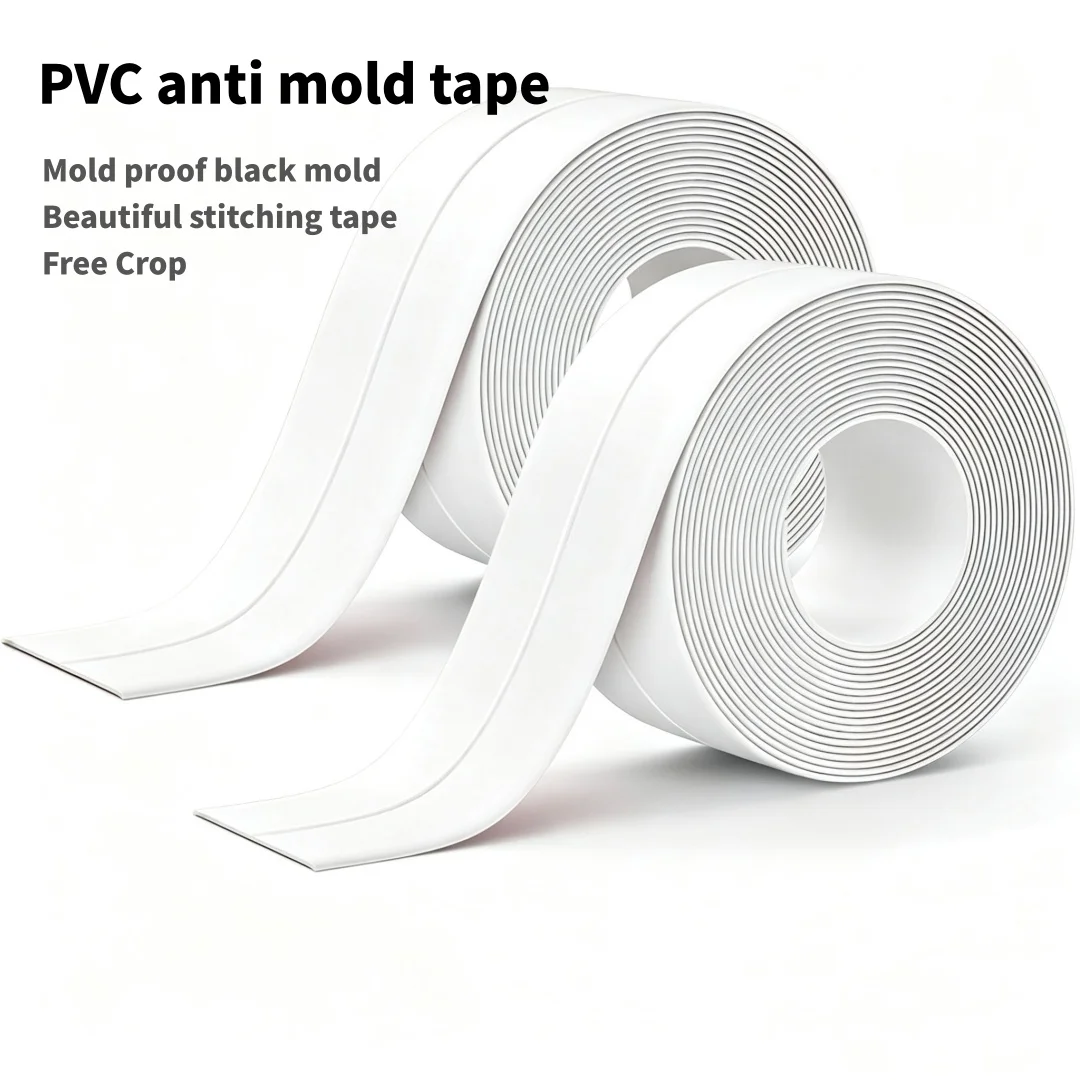 Waterproof Self-Adhesive Sealing Tape, White Sealing Tape, Suitable for Kitchen, Countertop, Bathroom, Sink, Bathtub, Bathroom